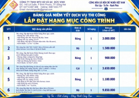 bảng giá