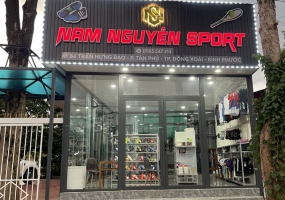 BẢNG HIỆU QUẢNG CÁO - NAM NGUYEN SPORT MICA LÊN CHÂN CÓ ĐÈN